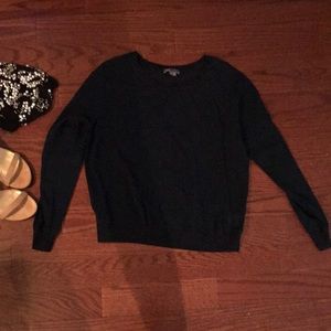 Vince Navy Silk Chiffon Blouse Size XS